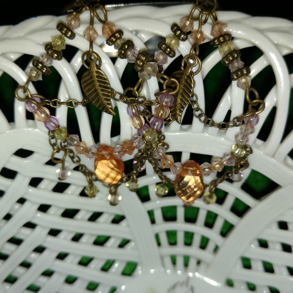 Bronze Tone pierced earrings - Picture 2 of 2